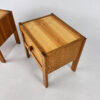 Set of 2 Pine Bed Side Tables, 1970s