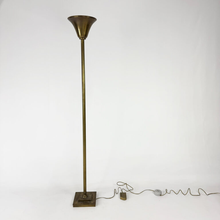 Vintage French Floor Lamp in Brass, 1960s