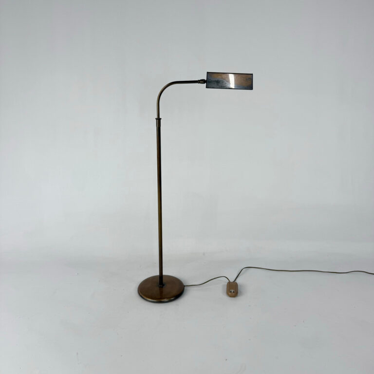 Mid Century Brass and Steel Classical Floorlamp, 1960s