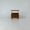 Vintage Walnut Side Table with Magazine Rack, 1960s