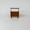 Vintage Walnut Side Table with Magazine Rack, 1960s