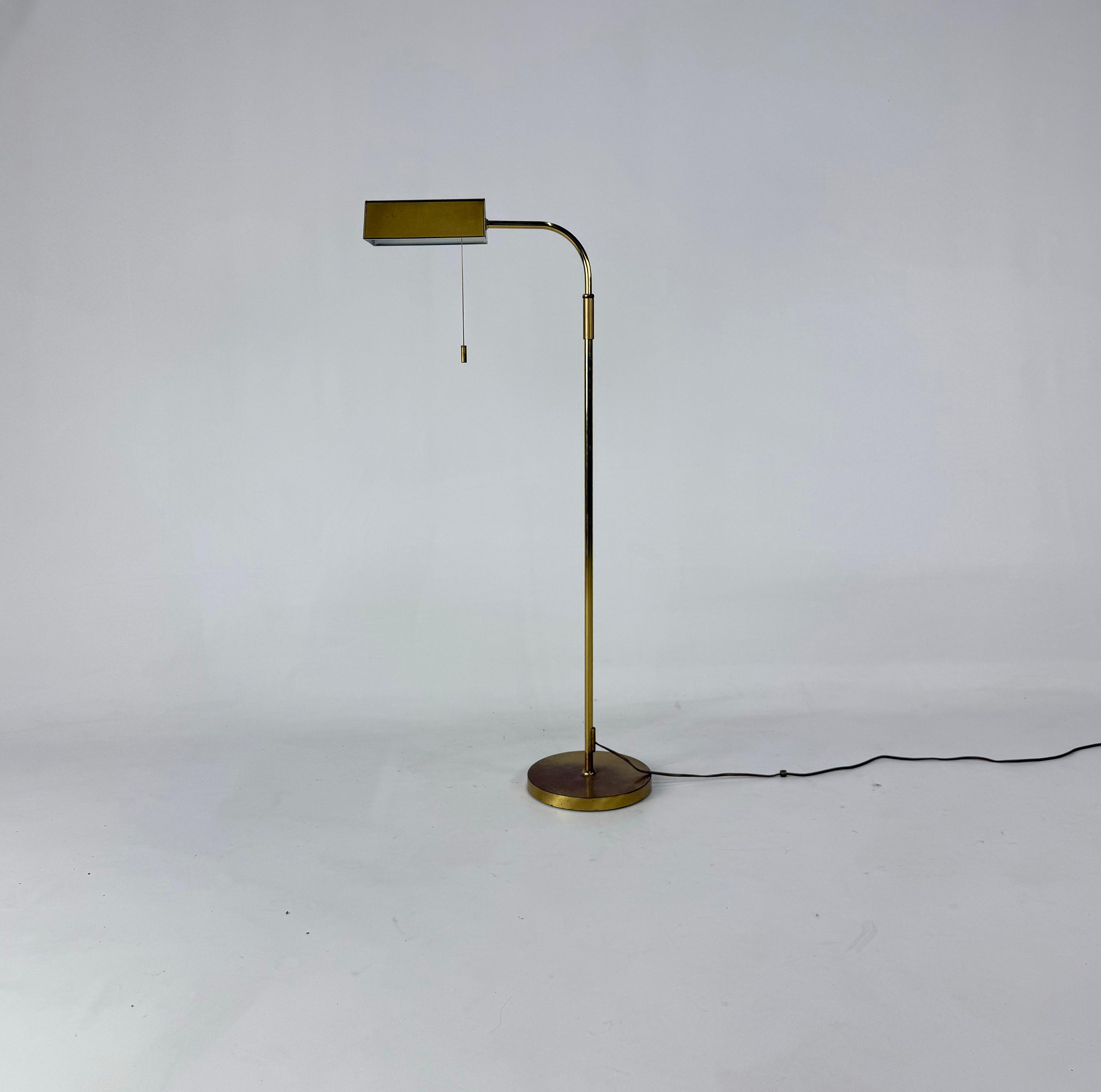 Mid Century Brass and Steel Classical Floorlamp, 1960s