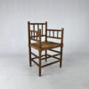 Dutch Antique Oak and Rush Chair, 1930s