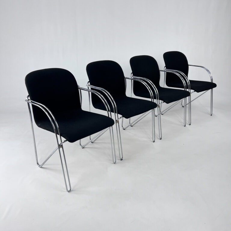 Danish Wire Chairs by Alfred Homann for Gispen, 1970s