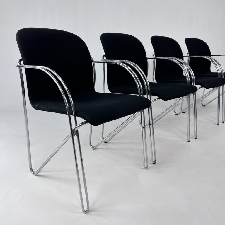 Danish Wire Chairs by Alfred Homann for Gispen, 1970s