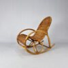 Bamboe and Ratten Rocking Chair, 1970s