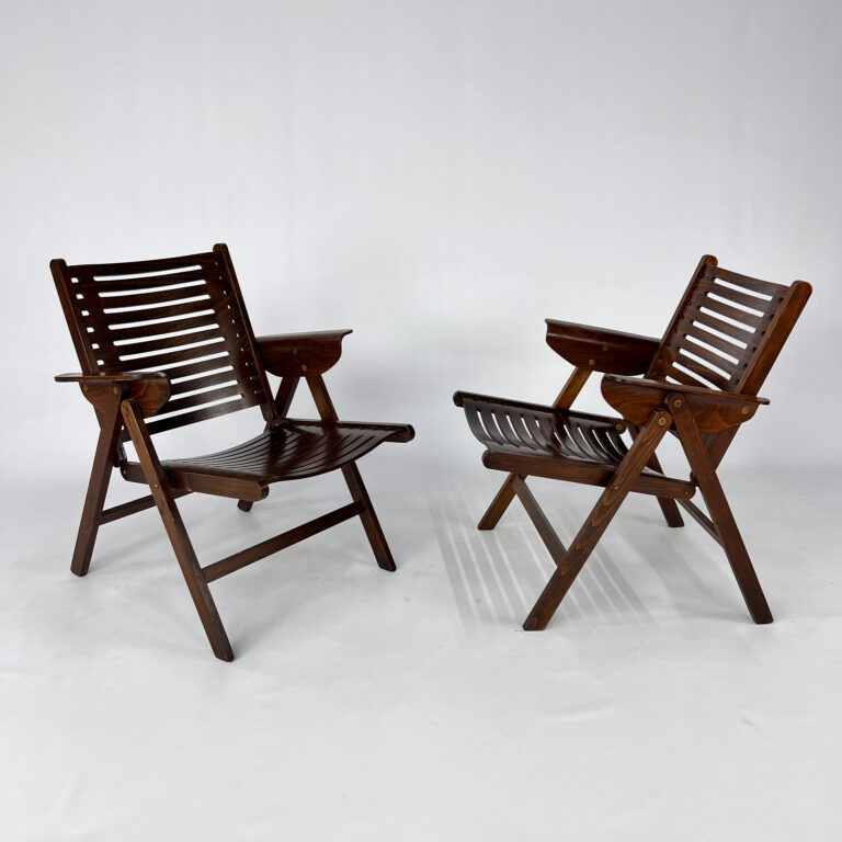 Set of 2 "Rex" Folding Chairs by Niko Kralj, 1950s