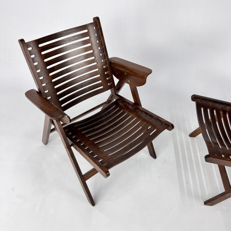 Set of 2 "Rex" Folding Chairs by Niko Kralj, 1950s