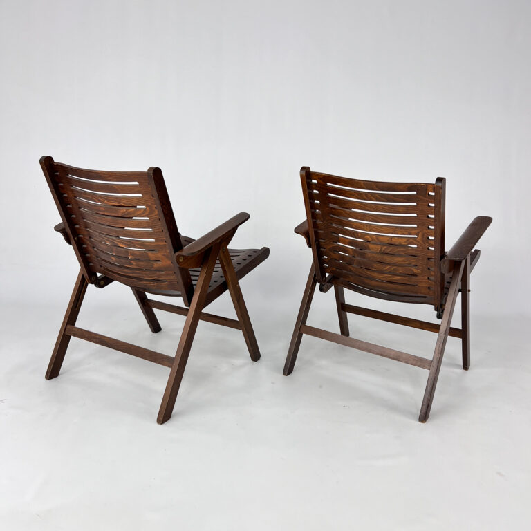 Set of 2 "Rex" Folding Chairs by Niko Kralj, 1950s