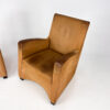 Set of 2 Wittmann ‘Duke’ Suède armchairs by Hannes Wettstein, 1990s