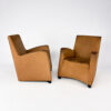 Set of 2 Wittmann ‘Duke’ Suède armchairs by Hannes Wettstein, 1990s