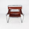 Mid Century Tubular and Leather Lounge Chair, 1970s