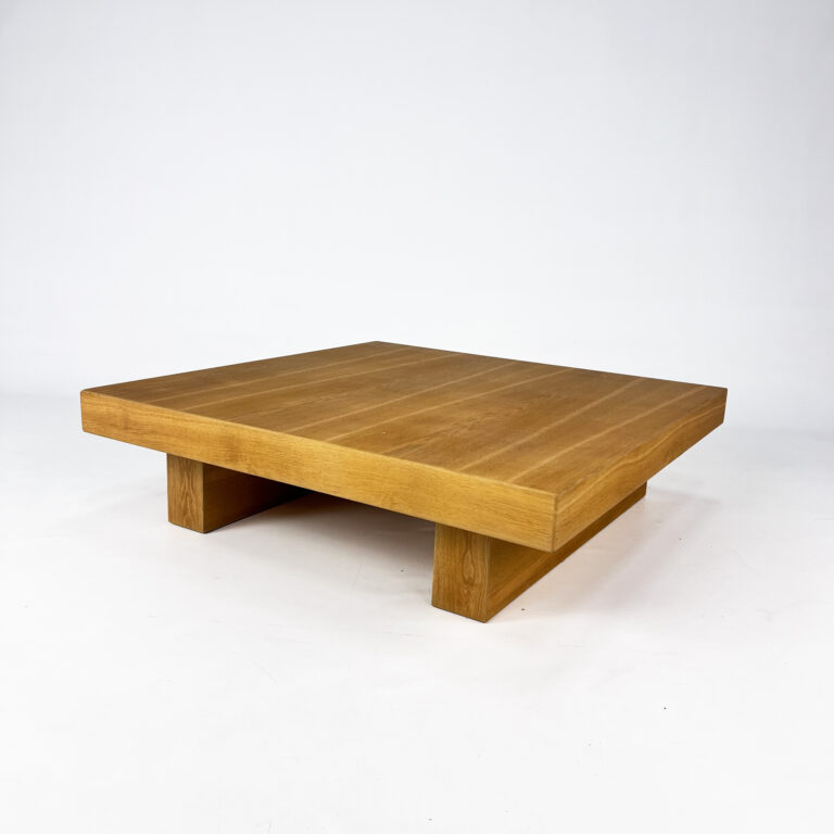 Large Sober Oak Coffee Table, 1990s