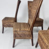 Set of 6 French Rope and Wood Dining Chairs, France, 1970s