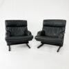 Set of Two Postmodern German Leather Lounge Chairs, 1990s