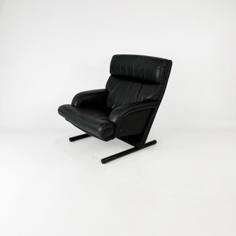 Set of Two Postmodern German Leather Lounge Chairs, 1990s