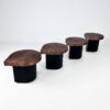 Set of 4 Felix de Boussy Teardrop Side tables for Studio Belgali