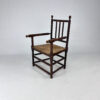 Stained Beechwood Bobbin Armchair in Jacobean Style, 1900s