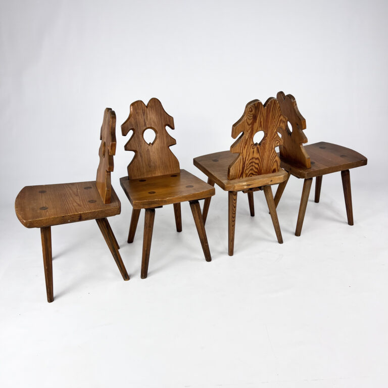 Set of 4 Mid Century Oak ‘Tirol’ Chairs, 1960s