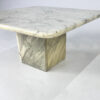 Vintage White Marble Sidetable, 1970s