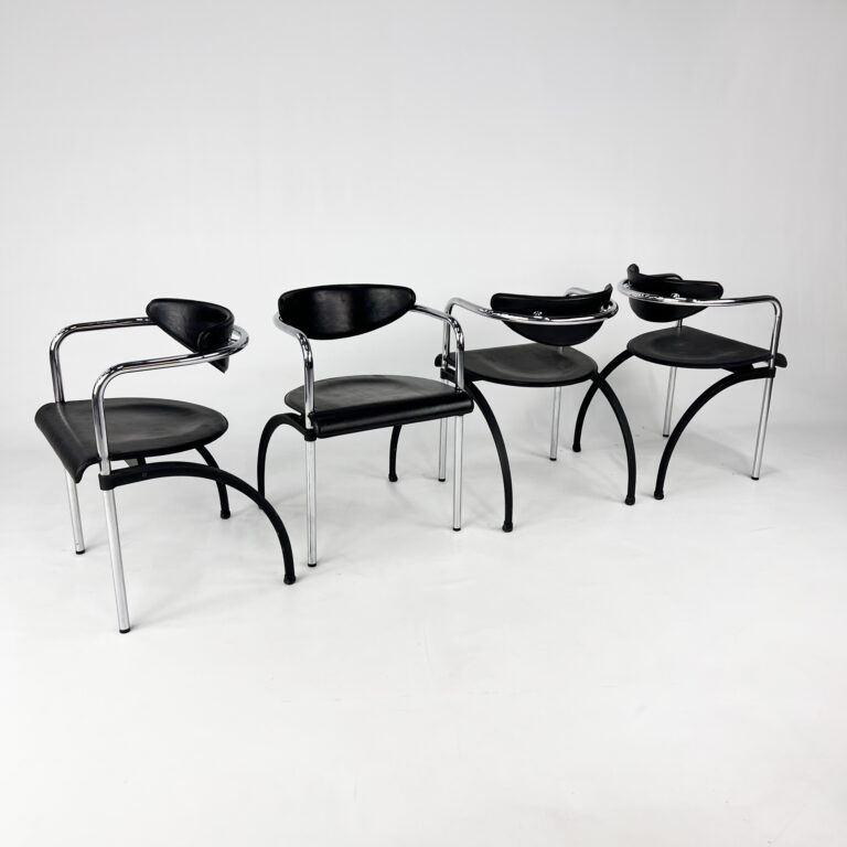 Set of 4 Postmoderne Dining Chairs by Arnold Merckx for Arco, 1980s