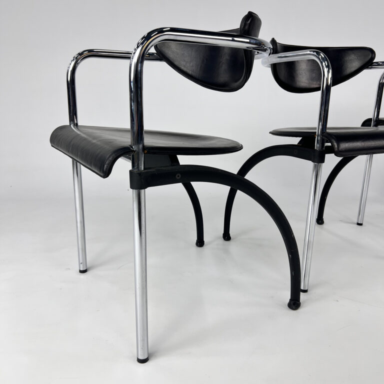 Set of 4 Postmoderne Dining Chairs by Arnold Merckx for Arco, 1980s